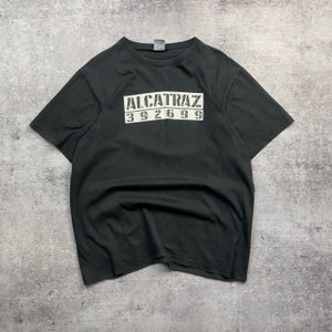 Vintage Alcatraz t shirt 90s black size XL bullhead