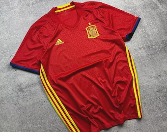 Vintage Spain Home Football Shirt Soccer Jersey Adidas Ai4411 Sz Xl Men