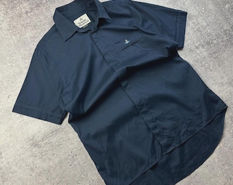 Vintage Vivienne Westwood Shirt Short Sleeve Size 50 Blue