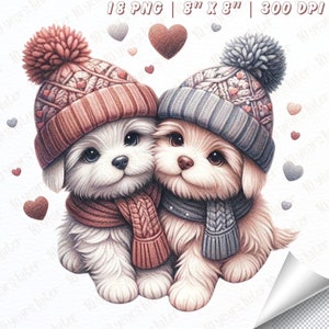 18 Tier Umarmung Clipart | Süße Paare Tier PNG, BFF, Freunde, Valentinstag, Winterpaar umarmt Clipart