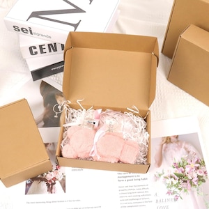 5 Pack 9x6x2 Inch Kraft Gift Boxes Shipping Boxes Mailing, Recyclable Corrugated Cardboard Box