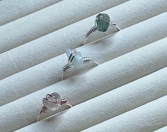 Adjustable Crystal Wrap Rings