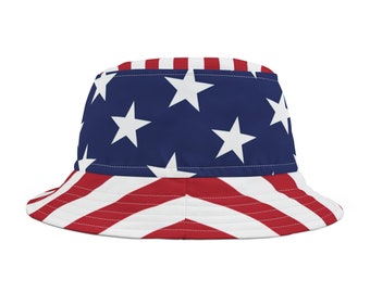 Bucket Hat - American Flag Stars and Stripes - USA 4th of July