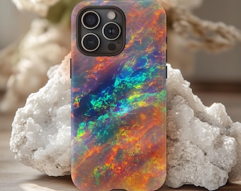 Opal Phone Case, Imitation Printed design, Gemstone Imitation Case, Crystal Imitation, None Holographic