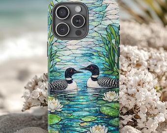Loon Stained Glass Lily Pad Phone Case