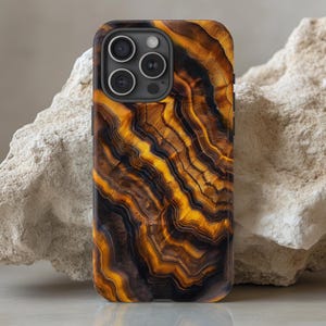 Tiger Eye Gemstone Phone Case, Cats Eye Gemstone, Rock Lovers Case for Phones