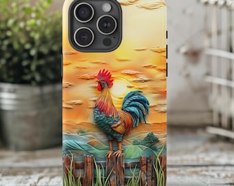 Rooster Sunrise Phone Case | Farm Country Animal Case for iPhone, Samsung and Google