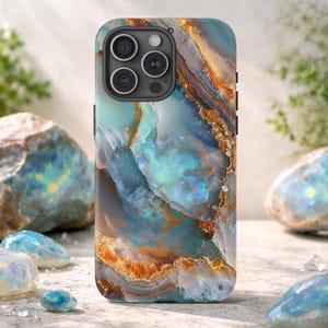 Opal Gemstone Phone Case, Boulder Opal, Rock lovers case for phones