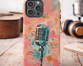 Vintage Microphone Music Phone Case |Musician Case Design