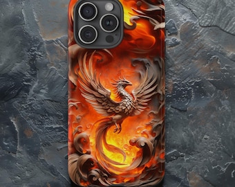 Phoenix Firebird Flame Phone Case, Bird of  Fire, Red Case