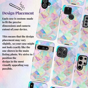 Pastelkleurige abstracte mozaïektegel telefoonhoesje, boho chic ontwerp, regenboog kleurrijk hoesje, iPhone Pro Max, Samsung Galaxy Ultra, Google Pixel XL Pro afbeelding 9