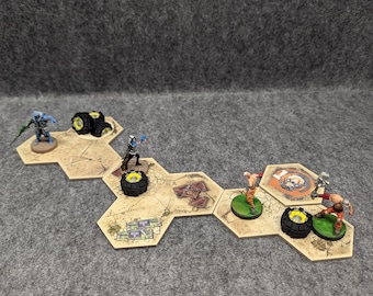 Numbered Tire Tokens for Tabletop Games (Single + Triple Sets)