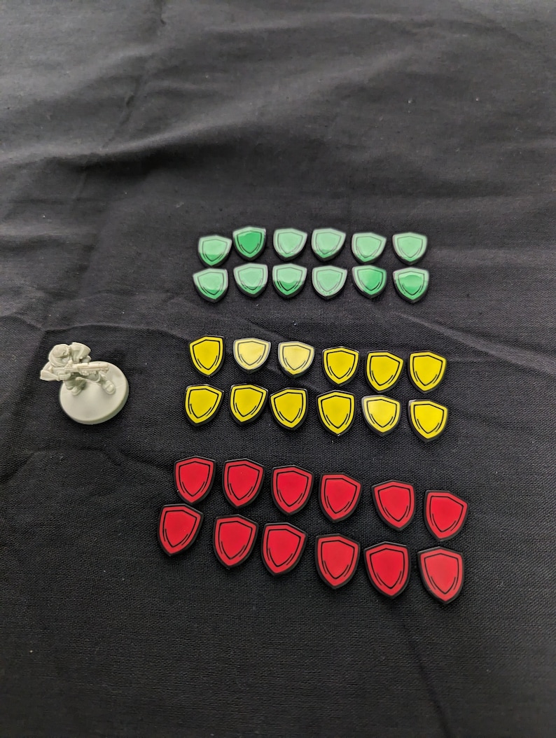 Colored Shield Tokens for Tabletop Games (12 Pc Set) - Etsy