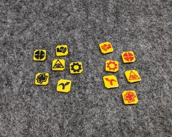 Small Skill / Status Tokens (2 Sets) – Tabletop Ability Markers