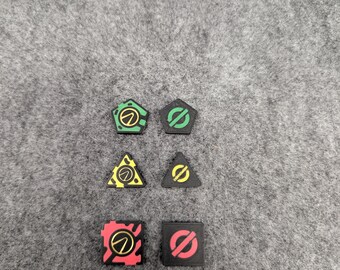 Tabletop Action Markers – Durable 3D Printed Tokens (Color Set)