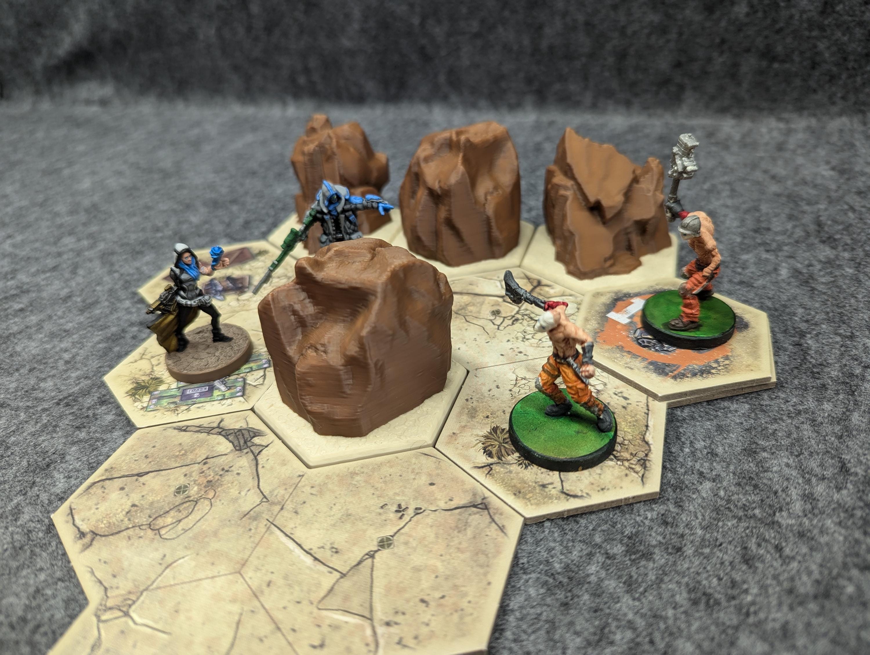 Rock / Boulder Line-of-sight Tokens for Tabletop Games (set of 8) - Etsy
