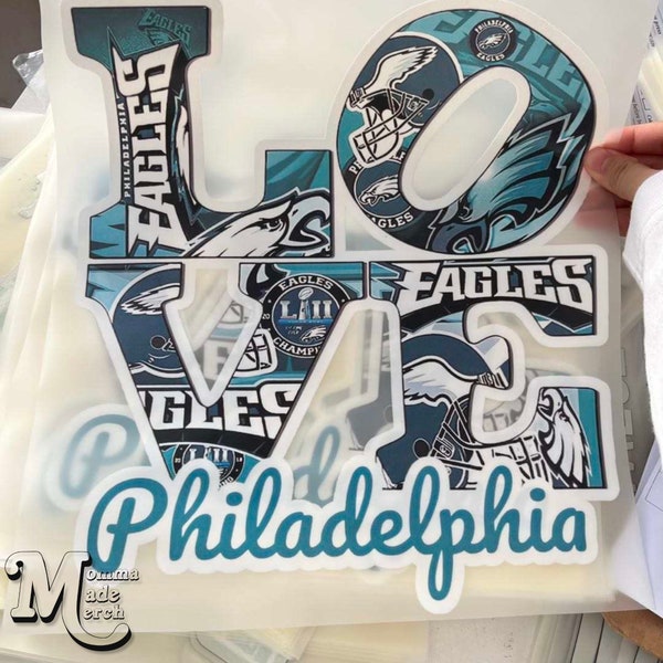 Love Philadelphia Eagles - Ready To Press - DTF TRANSFERS - For Sweatshirts, T-shirt’s, Hoodies & More!