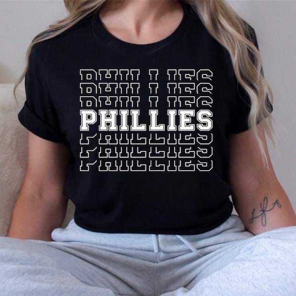 Ready To Press 7 Seconds Hot Peel TRANSFERS - Phillies - White Print - For Sweatshirts, T-shirt’s, Hoodie