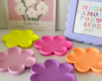 Jewelery Trinket Tray | Flower Shape Trinket Tray | Concrete Tray | Cute Home Decor | Gift for her