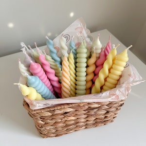 Assorted Pillar Candles|Twisted Pillar Candes|Soy wax and Bees wax taper candle