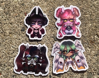 アニメ Vtuber スタンプ 2 枚: ヴェルミサ、ヴェルミール、ソミシダス、セラフィナ