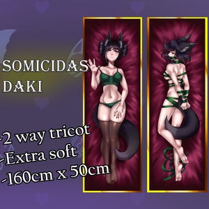 Anime Fox Girl Dakimakura Body Pillow Cover - Somicidas Vtuber Merch
