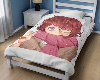 Anime Blanket. Anime Art Plush Blanket. Japanese Anime Velveteen Blanket. Anime Character. Warm and Soft.