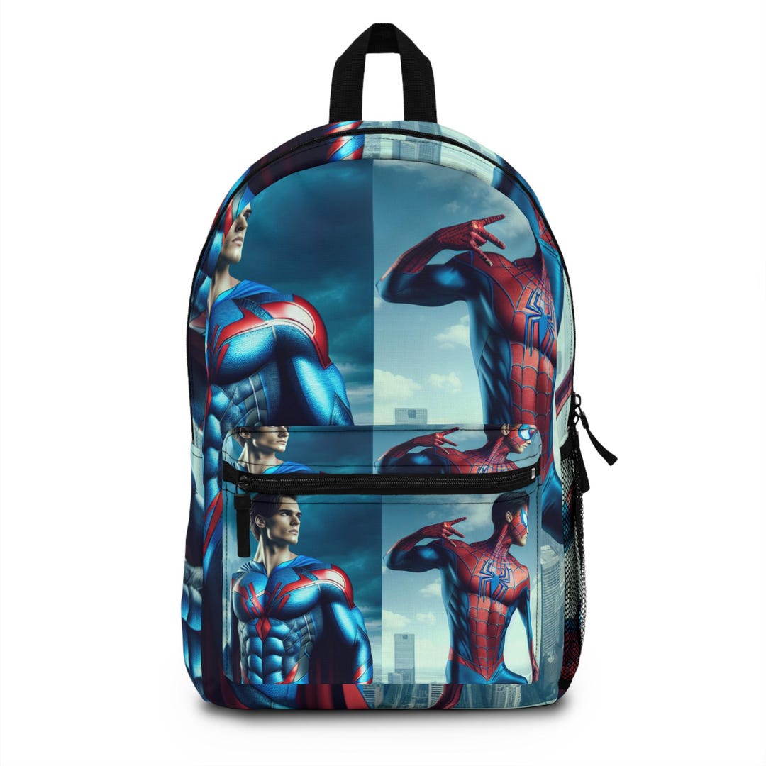 Superhero Graphic Backpack, Kids School Bag, Comic-inspired Book Bag ...