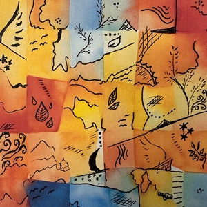 Fall Watercolor Reverse Coloring Pages: Relaxing Art Activity (PDF ...