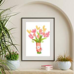 Blumen Handabdruck Kunst Fingerabdruck Mama Geschenk Von Kinder Handabdruck Geschenk Muttertagsgeschenk Mama Geburtstag Blumenstrauß Druck Handabdruck Handwerk einfach