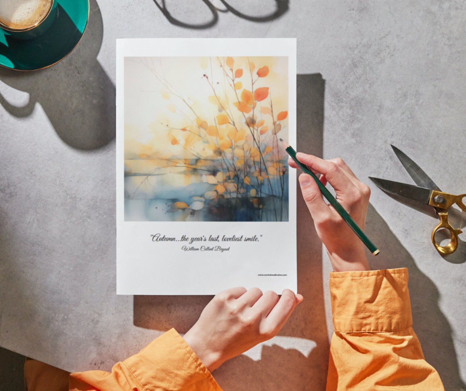 Fall Watercolor Reverse Coloring Pages: Relaxing Art Activity (PDF ...