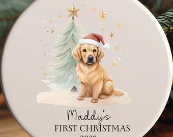 Golden Retriever Christmas Ornament, Golden Retriever Dog Mom, Custom Dog Ornament, Personalized Golden Retriever/Lab Ornament, Dog Lover