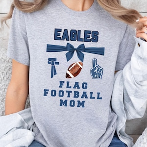 Flag Football Mom Shirt, Custom Flag Football Game Day Tee, Football Mom Shirt, School Spirit Shirt, Girl&#39;s Flag Football Graphic Tee