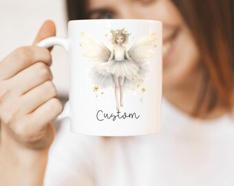 Custom April Birth Month Mug, April Fairy Lovers Coffee Mug, April Fairy Mug, Tea Mug, Fairy Lovers Mug, Fairy Lover Gift, Fantasy Fairy Mug