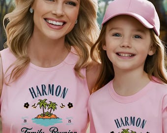 Family Reunion Shirt Matching Family Vacation T-shirt Summer Gathering Apparel Family Event Custom Family Celebration Tropical Beach Shirt
