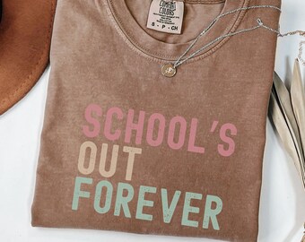 Funny T-shirt, School Teacher T-Shirt, Comfort Colors Cotton Tee for Teacher, Schoolteacher Retirement Tee, Retirement Gift