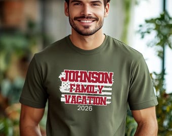 Graphic Cotton Family T Shirt, Patriotic Americana Apparel, Holiday Gathering Graphic T Shirt, Matching Family Shirts