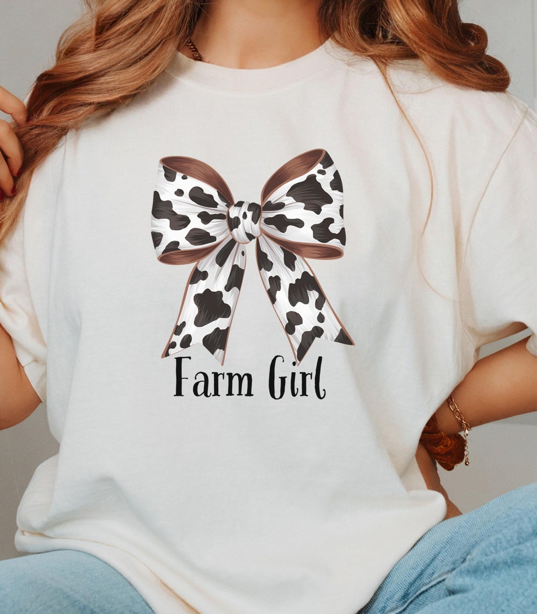 Priscilla | Women's Cute Farmland Art Print Shirt main image 0