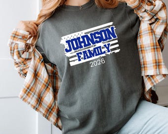 Matching Family Flag T-Shirt, Matching Grunge Apparel, Patriotic Americana Family Shirts, Comfort Colors Cotton Tee
