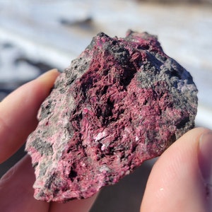 Deep Red - Purple Erythrite Crystals from Morocco - Natural Secondary Cobalt Mineral from Africa