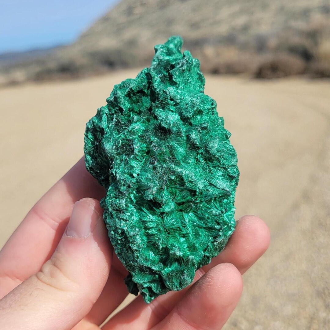 Velvety Malachite Specimen: Natural Deep Green Malachite Crystals From ...