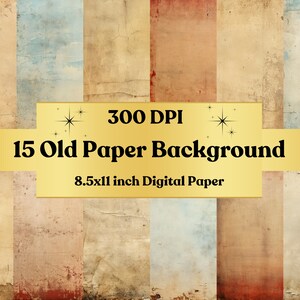 Old Paper Textured Background, Distressed Texture, Vintage Antique Distressed Aged Paper Backgrounds, Digital Printable Scrapbook Paper