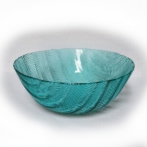 Arcoroc Vintage bowl, Textured Herringbone glass, Arcoroc France Vintage 1970s,