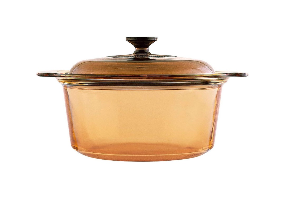 Corning Amber Vision Ware 5L Round Dutch Oven With Glass Lid Etsy
