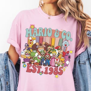 Retro Super Mario Est 1985 Shirt, Mario Family Shirt, Super Mario Matching Shirt, Mario and Friends Shirts, Super Mario Birthday Party Shirt