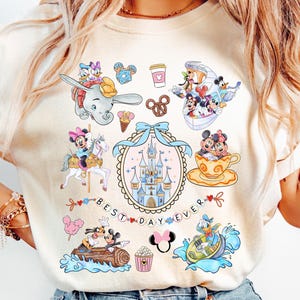 Coquette bow Disney Best Day Ever shirt, Disney Family Vacation Shirt, Disneyworld shirt Disney Mickey and Friends Shirt,Disneyland trip tee