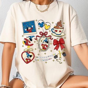 Vintage Cartoon Sorcerer Fantasmic Mouse Magic Wizard Shirts,Magic Balloon Mouse Coquette Bow Tee, Mickey Mouse Shirt ,Comfort Colors Shirt