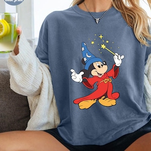 Disney Fantasia Shirt,Disney Mickey Wizard Shirt,Mickey Mouse Shirt Comfort Colors Shirt, Vintage wizard shirt, Disney Family Vacation Shirt