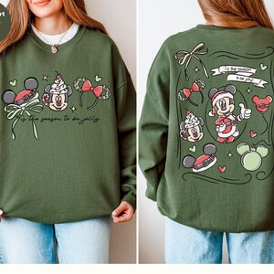 Sudadera navideña de Mickey de Disney, Sudadera navideña de Disney, Sudadera con capucha de Disneyland, Sudadera de la fiesta navideña de Mickey 2025, imagen 4