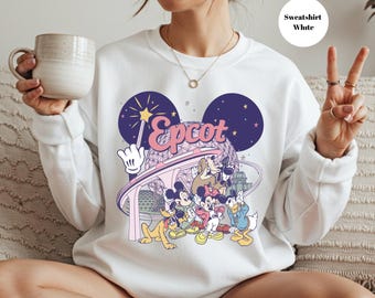 Disney Epcot 2026 Sweatshirt, Mickey and Friends Sweatshirt Disney Hoodie, Matching Family Disney Epcot Sweatshirt,Epcot Trip Sweatshirt